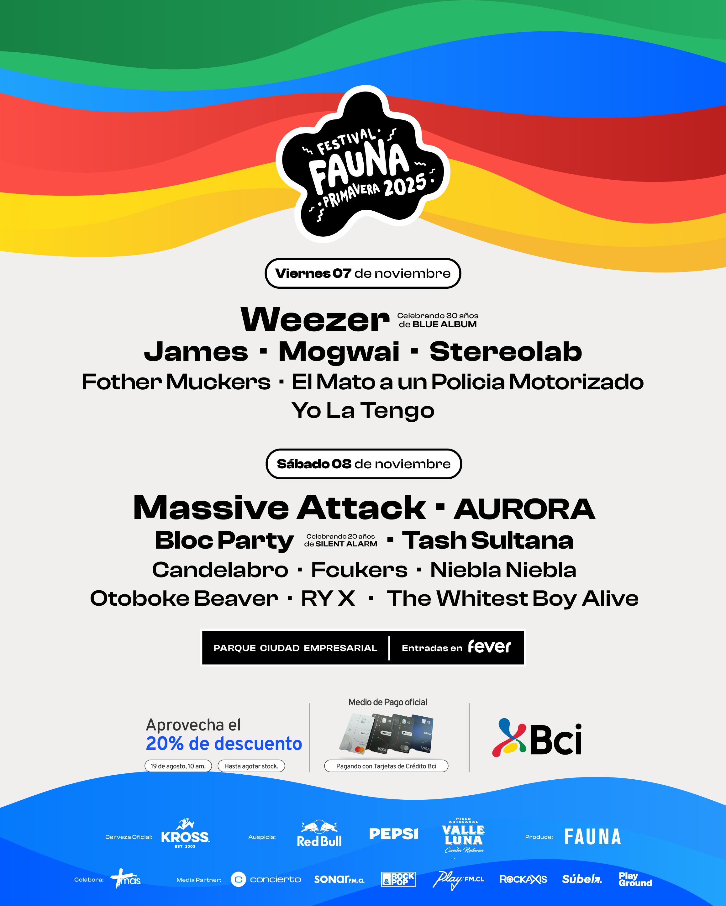 Fauna Primavera 2025: Conoce la programación por día